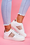 Sportowe Damskie Buty Biało Złote Keep Going