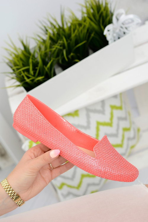 Damskie Gumowe Meliski Koralowe Lordsy Brokat Alessa