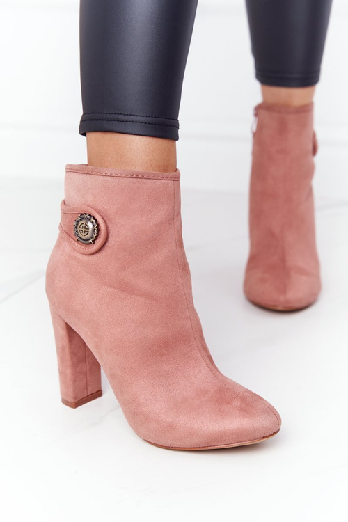 Klasyczne Botki Na Słupku Lu Boo Różowe