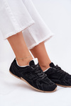 Buty Sportowe Damskie Z Eko Zamszu Czarne Dorella 