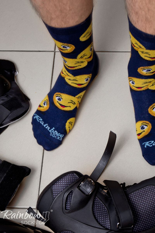 Skarpetki Rainbow Socks Emotikony Śmieszek Smuteczek Ważniak 3 Pary