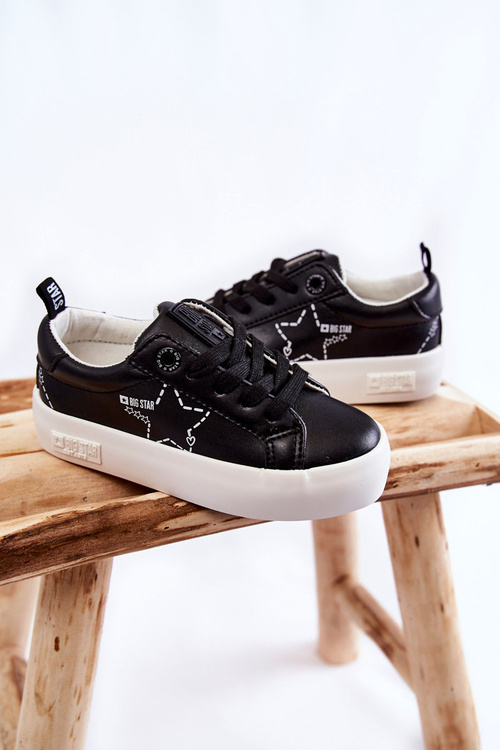 Dziecięce Buty Sportowe Sznurowane Big Star KK374223 Czarne
