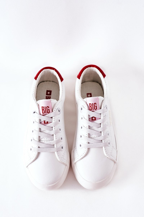 Dziecięce Skórzane Tenisówki BIG STAR DD374134 Białe