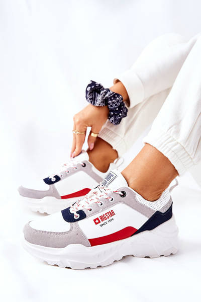 Sportowe Buty Sneakersy Big Star II274283 Białe