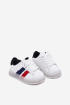 Buty Sportowe Sneakersy Dziecięce Ze Świecącą Podeszwą Biało-Czarne Arielle