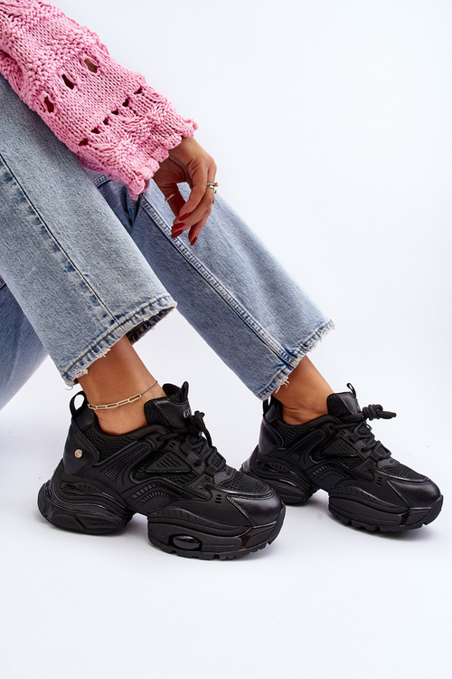 Sneakersy Na Masywnej Podeszwie GOE NN2N4045 Czarne