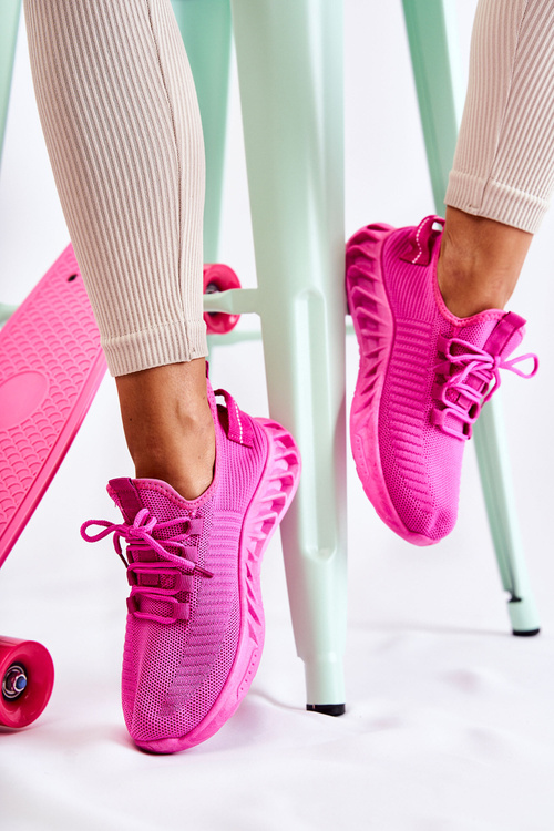 Damskie Sportowe Buty Materiałowe Różowe Lenney
