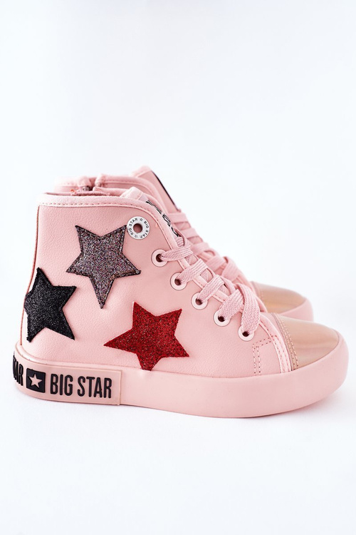 Dziecięce Wysokie Trampki Z Suwakiem BIG STAR II374030 Różowe