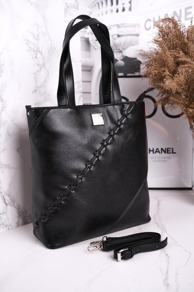 Duża Damska Torba Shopper MONNARI BAG0840-020 Czarna