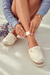 Damskie Espadryle Na Sprzączkę Big Star JJ274886 Jasnobeżowe