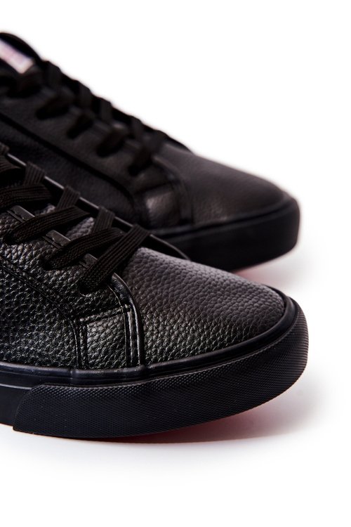 Męskie Skórzane Trampki Cross Jeans JJ1R4022C Czarne