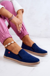 Damskie Espadryle Wsuwane Big Star JJ276003 Granatowe