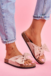 Klapki Na Korkowej Podeszwie Jasnoróżowe Wendy