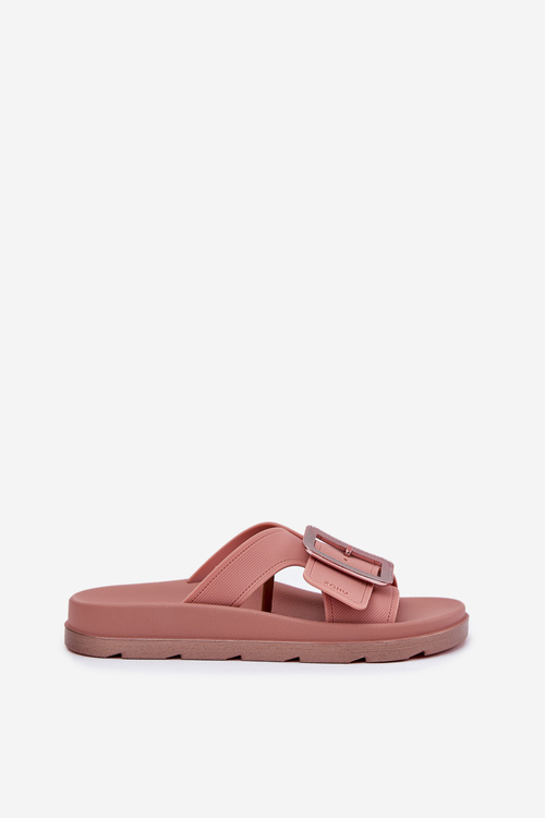 Pachnące Klapki Damskie Z Ozdobną Klamrą ZAXY RR285077 Brudny Róż