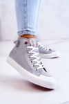 Damskie Wysokie Trampki Cross Jeans JJ2R4057C Szare