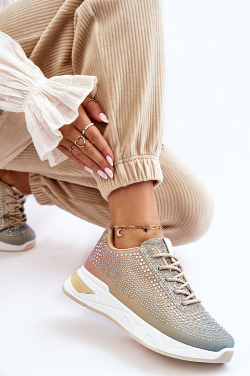 Damskie Sneakersy Z Cyrkoniami Multikolor Raiden