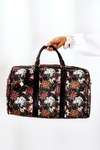 Duża Torba Podróżna NOBO M3150-CM20 Kwiaty Czarna