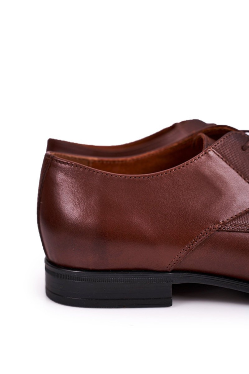 Męskie Skórzane Mokasyny BEDNAREK Brązowe