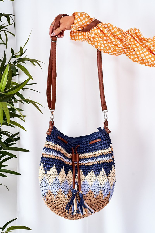 Pleciona Torebka Listonoszka NOBO XK0430 Granatowa