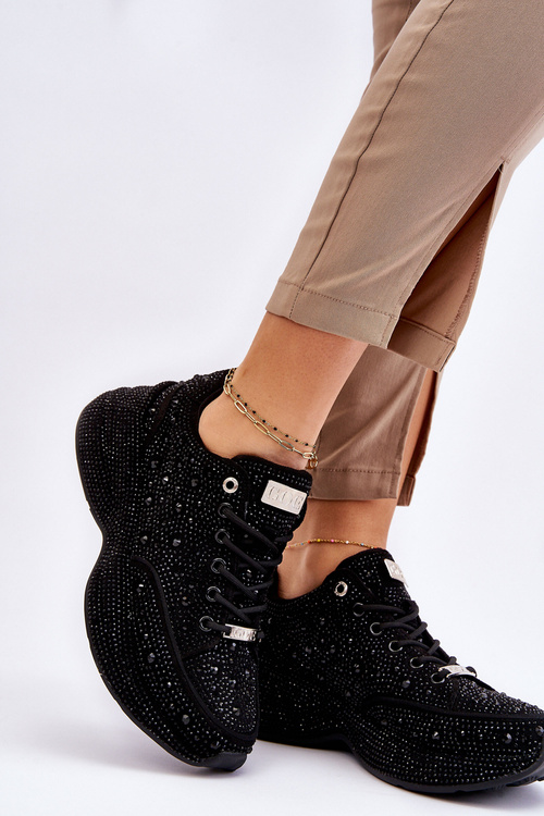 Damskie Sneakersy Na Platformie GOE JJ2N4058 Czarne