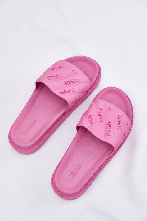 Klapki Damskie Na Platformie Big Star RR274A541 Różowe