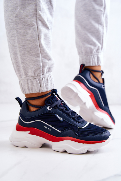 Damskie Buty Sportowe Big Star JJ274A117 Granatowe