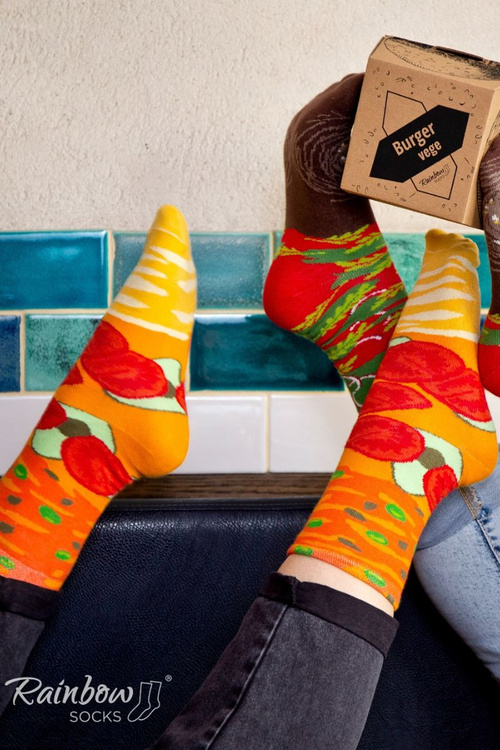 Skarpetki Rainbow Socks Burger Vege 2 Pary