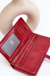 Damski Lakierowany Portfel Na Magnes Czerwony Bielia