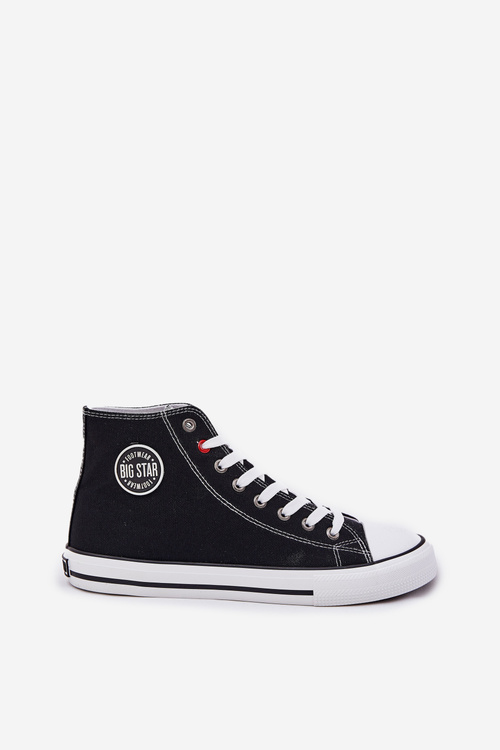 Materiałowe Trampki Męskie Big Star NN174304 HI-POLY SYSTEM Czarne