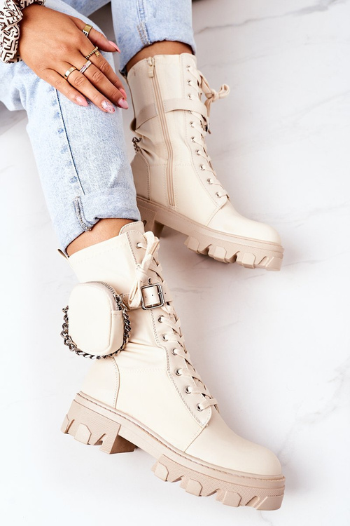 Ocieplane Workery Z Nerką Beżowe Look At Me