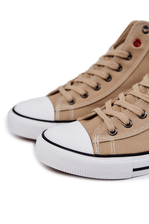 Męskie Wysokie Trampki Big Star JJ174386 Beżowe