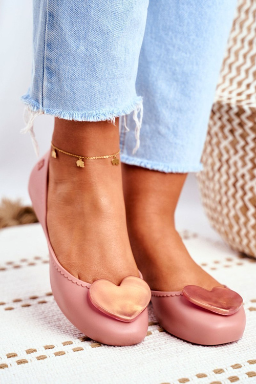 Damskie Baleriny Pachnące Gumowe ZAXY Różowe FF285052