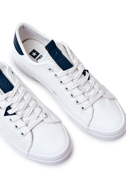 Męskie Skórzane Trampki Big Star JJ174226 Białe