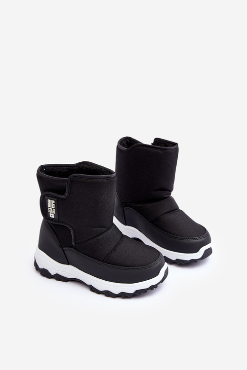 Śniegowce Ocieplane Na Rzep Dziecięce Czarne Big Star MM374119