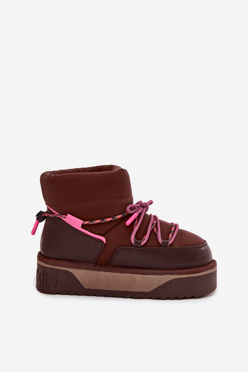 Śniegowce Na Platformie D.Franklin DFSH371015 Czekoladowe