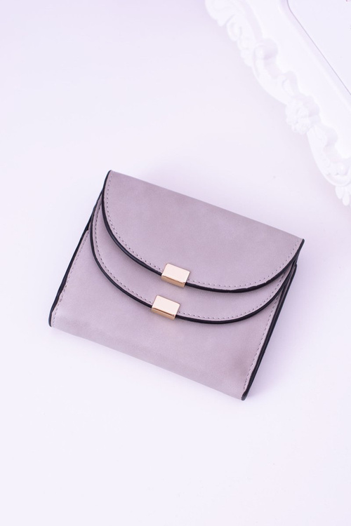 Mały Damski Szary Portfel Portmonetka