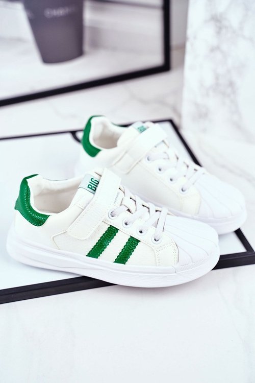 Sportowe Dziecięce Big Star Na Rzepy Białe GG374019