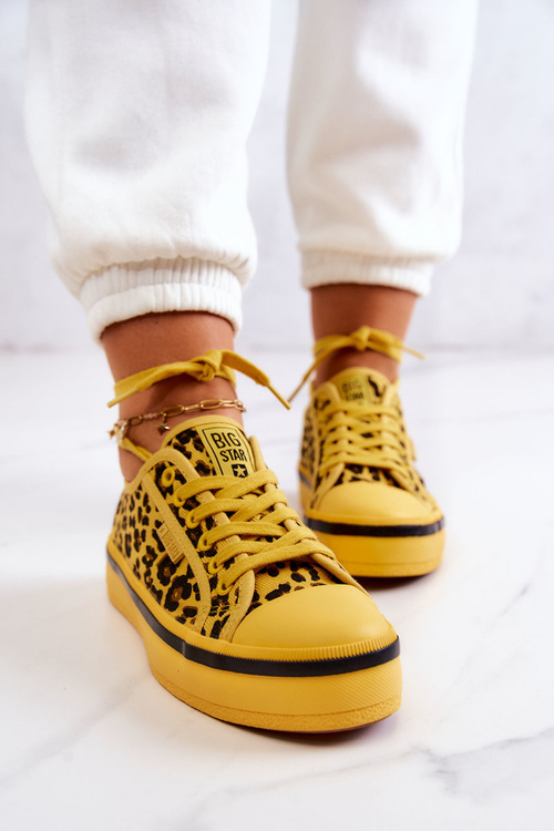 Damskie Trampki Pantera BIG STAR JJ274616 Żółte