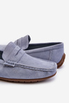 Męskie Zamszowe Mokasyny Niebieskie Wesley