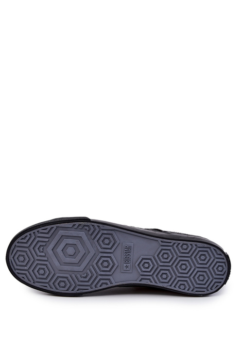 Skórzane Męskie Tenisówki Big Star JJ174108 Czarne