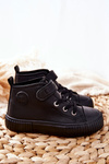 Dziecięce Wysokie Trampki Na Rzepy BIG STAR II374016 Czarne