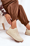 Lekkie Buty Sportowe Damskie Big Star RR274630 HI-POLY SYSTEM Beżowe