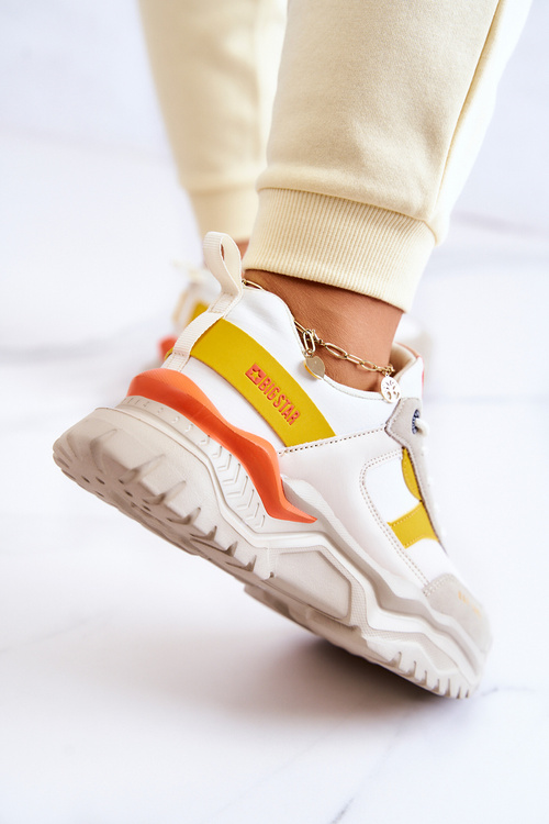 Damskie Buty Sportowe Big Star JJ274A411 Biało-Beżowe