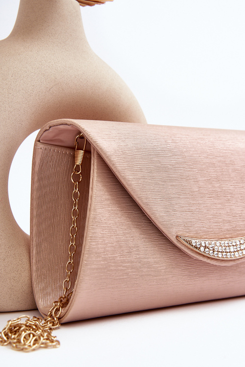 Wizytowa Torebka Kopertówka Na Łańcuszku Zarani Różowe Złoto