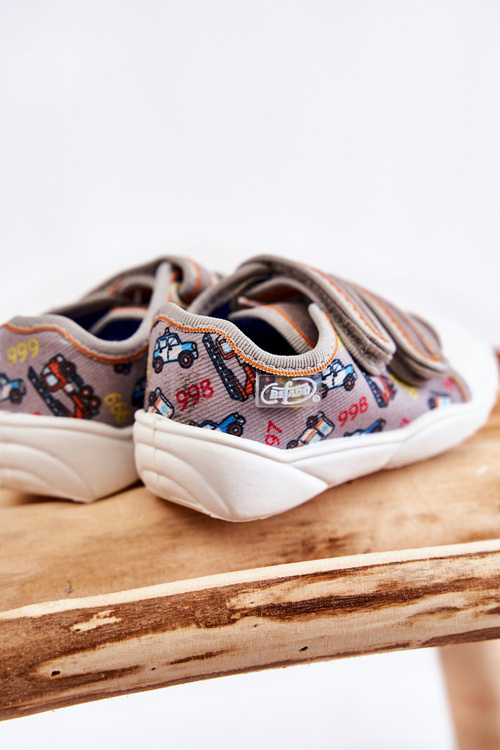 Dziecięce Tenisówki Autka Befado 907P139 Szare