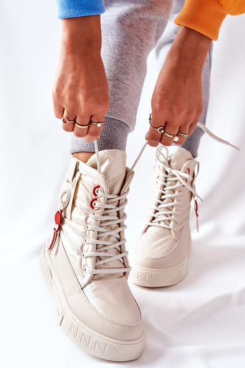 Damskie Śniegowce Beżowe Cascia