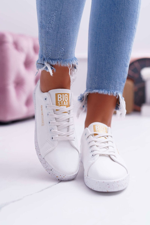 Damskie Trampki Big Star Czerwona Gwiazda Białe AA274A007