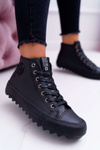 Trampki Damskie Big Star Wysokie Ocieplane Czarne EE274110