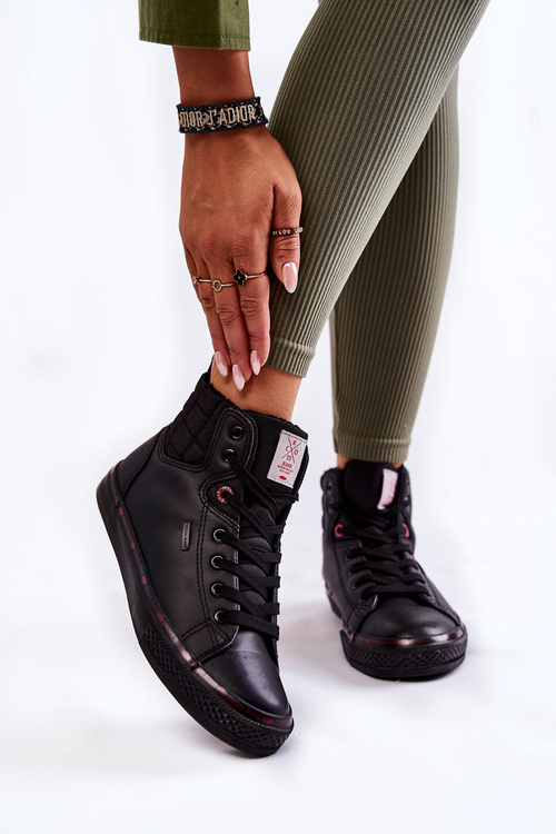 Damskie Wysokie Trampki Cross Jeans KK2R4058C Czarne