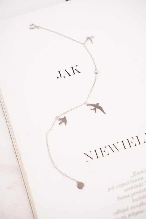 Damska Bransoletka Celebrytka Srebrna Jaskółki Come Back